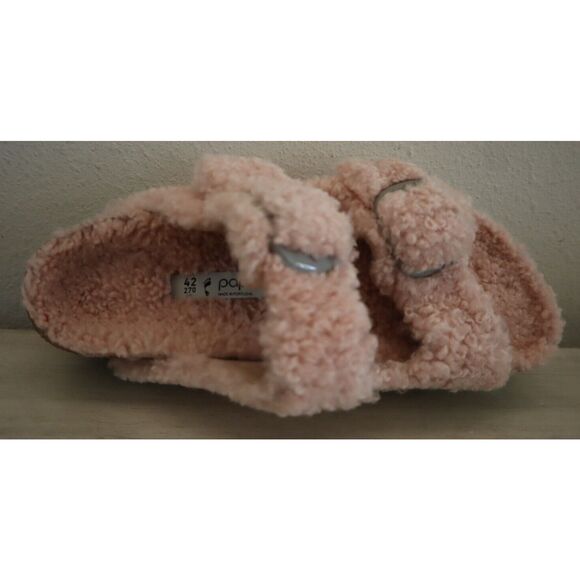 Papillio Birkenstock WMN 42 US 11 Pink Arizona Big Buckle Shearling Sandal - Picture 11 of 13